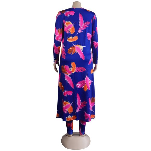 LAST 1! XXL Floral Maxi Cardigan and Leggings Set - Picture 7 of 8